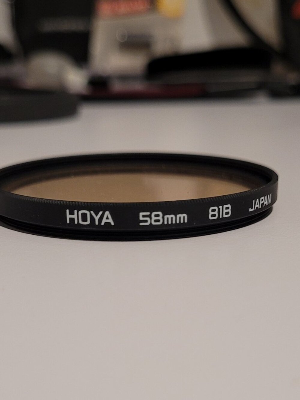 Hoya 58mm 81B warming filter manufactured in Japan